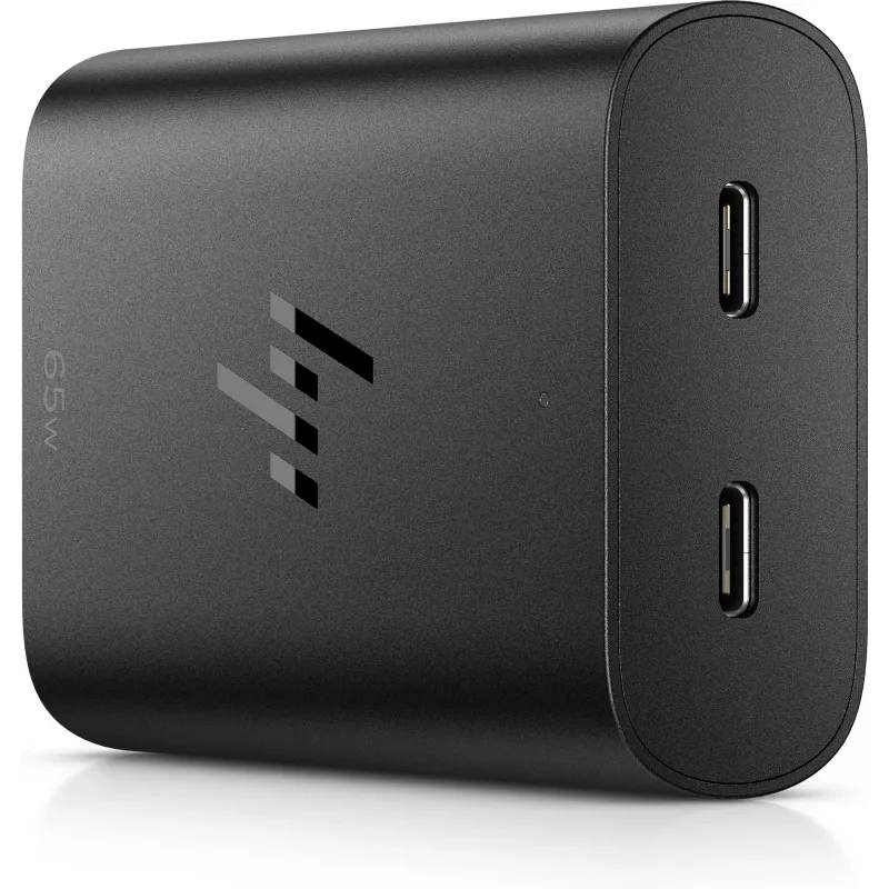 HP 600Q7AA φορτιστής laptop GaN USB-C 65 W, 2 × USB-C, 20 V, μαύρος