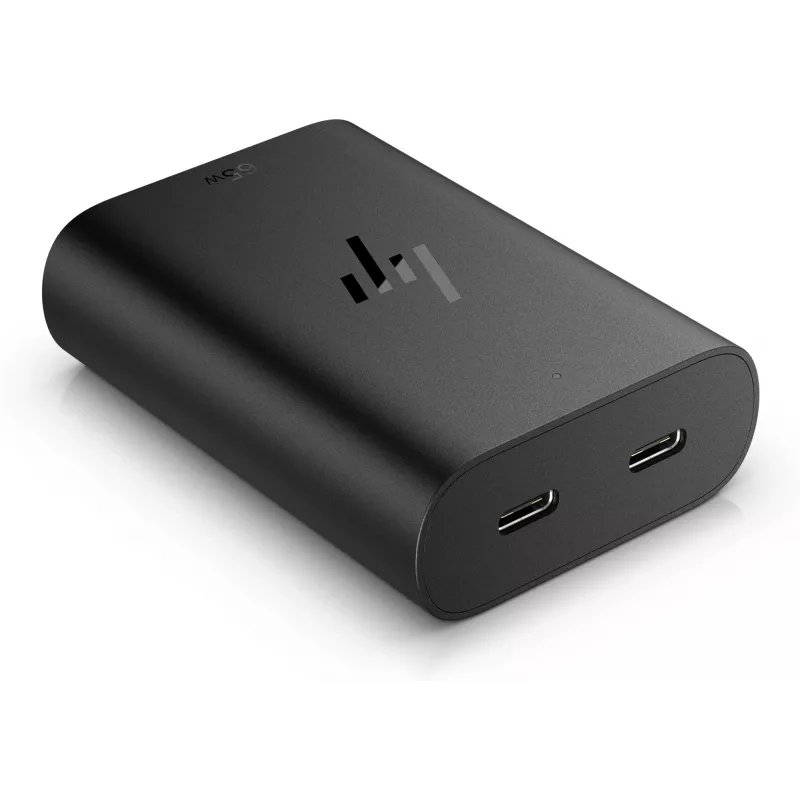 HP 600Q7AA φορτιστής laptop GaN USB-C 65 W, 2 × USB-C, 20 V, μαύρος