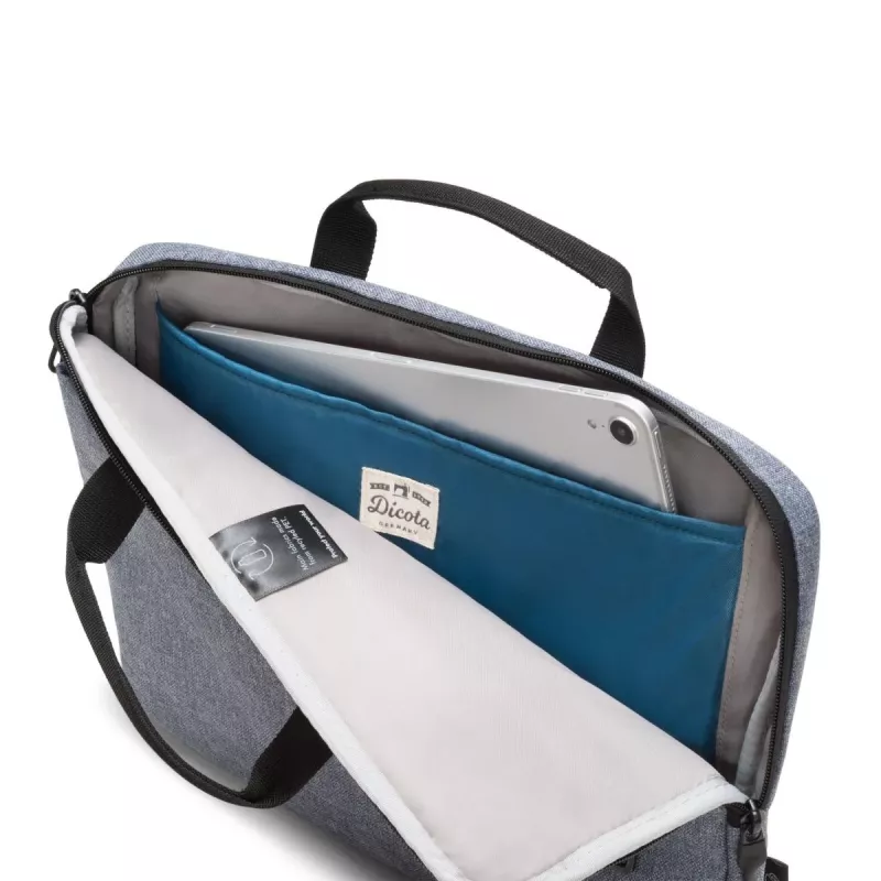 DICOTA λεπτή Eco Motion – θήκη notebook 14-15.6 ίντσες – denim μπλε / 600d RPE πολυεστέρας