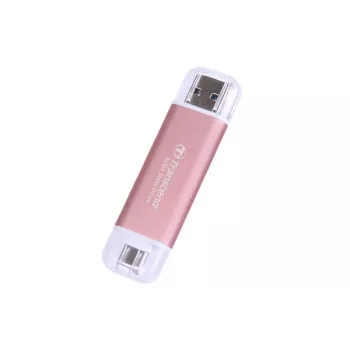 TRANSCEND Esd310p - 512 GB φορητό SSD - USB Type-A / USB Type-C - Ροζ