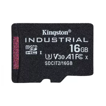 Kingston Technology 16GB microSDHC Industrial C10 A1 pSLC Κάρτα μεμονωμένη συσκευασία χωρίς Adapter