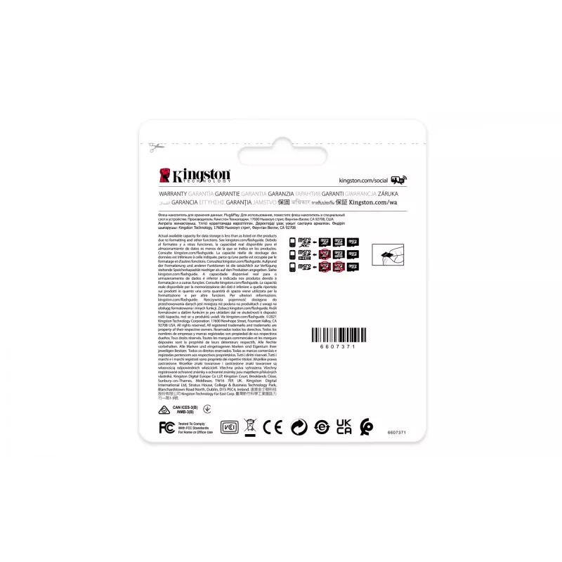 Kingston Technology 16GB microSDHC Industrial C10 A1 pSLC Κάρτα μεμονωμένη συσκευασία χωρίς Adapter
