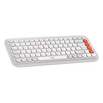 Logitech POP Icon Combo Πληκτρολόγιο Ποντίκι Universal Bluetooth QWERTY US International Πορτοκαλί Λευκό