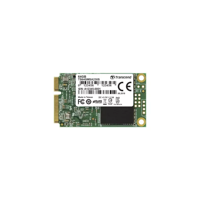 Σκληρός δίσκος SSD Transcend 64GB mSATA 6Gbit/s TS64GMSA230S