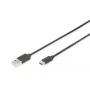 DIGITUS ASSMANN Καλώδιο σύνδεσης USB Type-C, Type C σε A M/M, 1m 3A, 480MB, Version 2.0, μαύρο