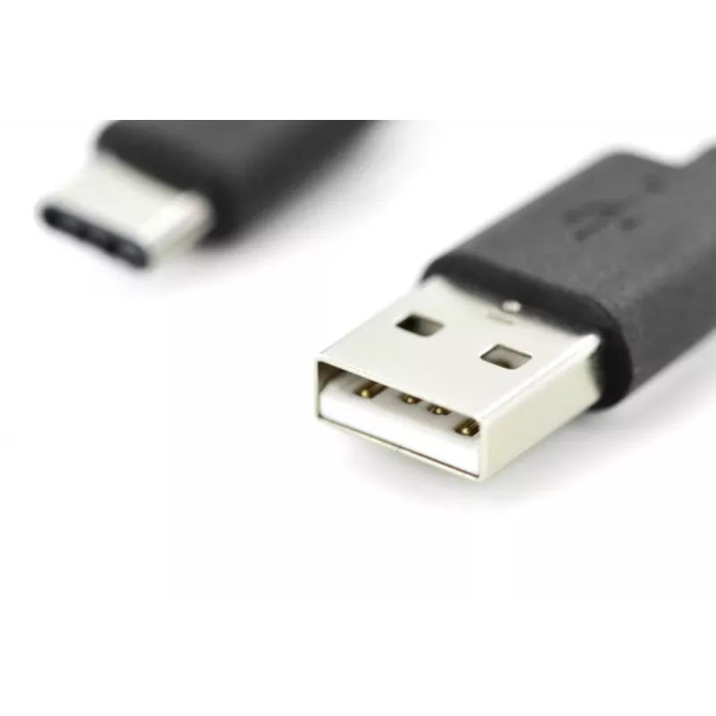 DIGITUS ASSMANN Καλώδιο σύνδεσης USB Type-C, Type C σε A M/M, 1m 3A, 480MB, Version 2.0, μαύρο