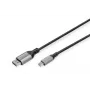 DIGITUS mini DP σε DP 8K 60 Hz. DP 1.4 Θήκη αλουμινίου Μαύρο 2 m