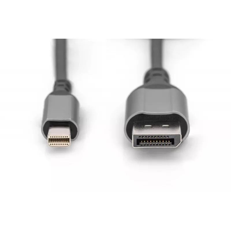 DIGITUS mini DP σε DP 8K 60 Hz. DP 1.4 Θήκη αλουμινίου Μαύρο 2 m