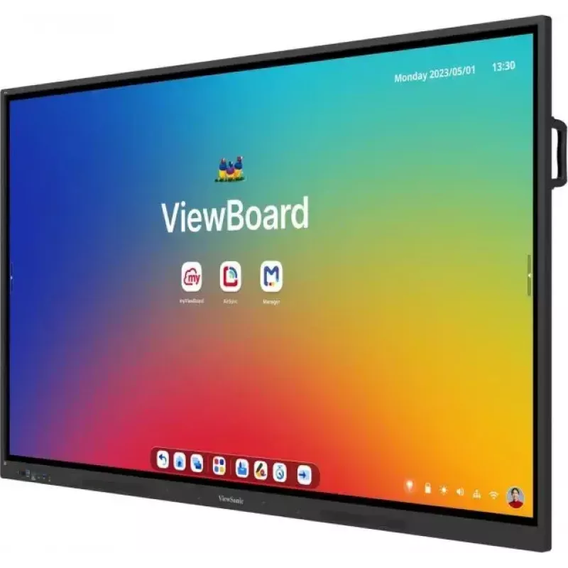 ViewSonic ViewBoard IFP7534 διαδραστική οθόνη, 75 ίντσες (190,5 cm), πολλαπλής αφής, Android 14 EDLA, 8 GB RAM, 450 cd/m², ηχεία 40 W, μαύρη