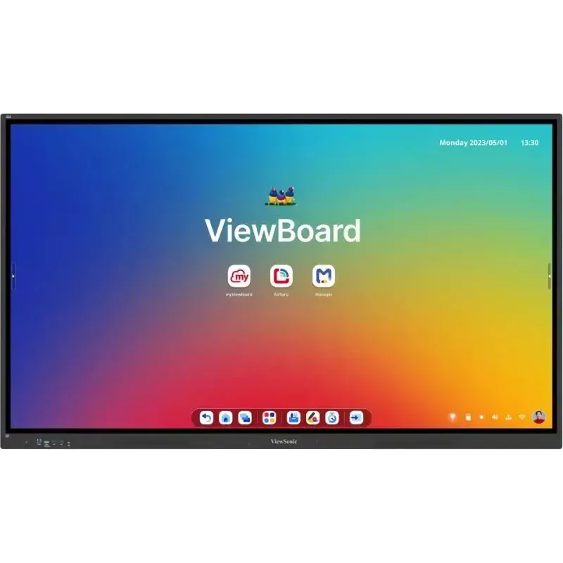 ViewSonic ViewBoard IFP7534 διαδραστική οθόνη, 75 ίντσες (190,5 cm), πολλαπλής αφής, Android 14 EDLA, 8 GB RAM, 450 cd/m², ηχεία 40 W, μαύρη