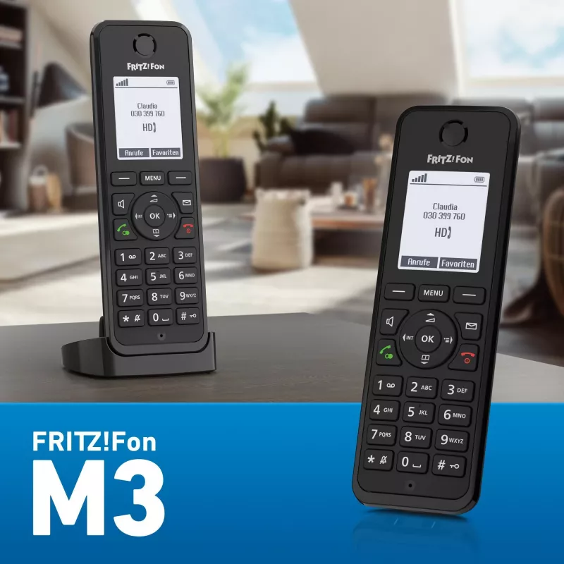 Τηλέφωνο DECT FRITZ Fon M3 Ασύρματο Αναγνώριση κλήσης Μαύρο