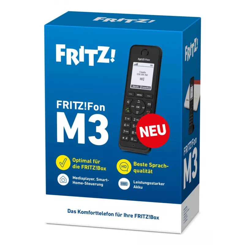 Τηλέφωνο DECT FRITZ Fon M3 Ασύρματο Αναγνώριση κλήσης Μαύρο