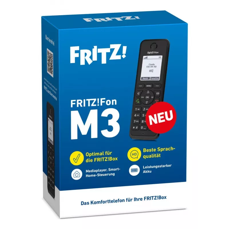 Τηλέφωνο DECT FRITZ Fon M3 Ασύρματο Αναγνώριση κλήσης Μαύρο