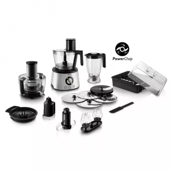 Κουζινομηχανή Philips HR7778/00 3,4 L μπολ, 1300 W, 32 λειτουργίες, 12 ταχύτητες, Ατσάλι