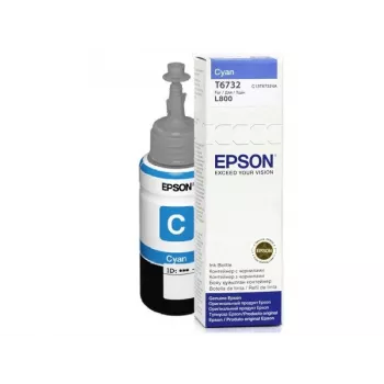 Epson T6732 Cyan Μελάνι σε φιάλη 70ml, Γνήσιο, Photo Cyan, Epson L800, Standard, Εκτύπωση inkjet, Ινδονησία