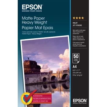 Epson Matte Paper Heavy Weight - A4 - 50 φύλλα