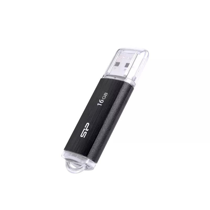 SILICON POWER Ultima U02 - 16GB USB Stick - USB 2.0 - Μαύρο (moq-30)