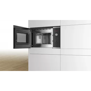 Bosch Serie 4 BFL523MS0 φούρνος μικροκυμάτων μαύρο, ανοξείδωτο χάλυβα Solo μικροκυμάτων εντοιχιζόμενος 20 L 800 W