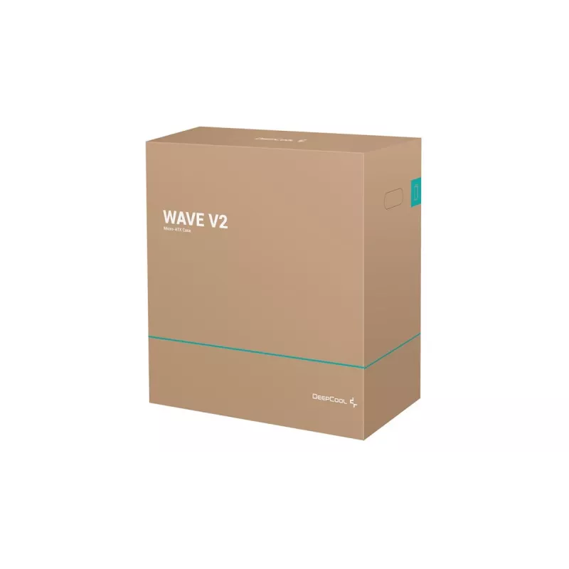 DeepCool Wave V2 DP-MATX-DPWAVE2 κουτί υπολογιστή Mini Tower, Micro ATX/Mini-ITX, κάρτα γραφικών έως 320 mm, ψύκτρα CPU έως 145 mm, χωρίς τροφοδοτικό, μαύρο