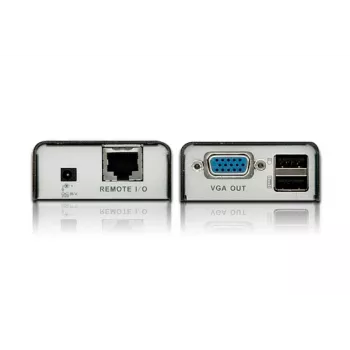 ATEN MINI USB VGA KVM Extender (100 m), πομπός & δέκτης, ενσύρματο, 100 m, Cat5, 1920 x 1200 pixel, μαύρο