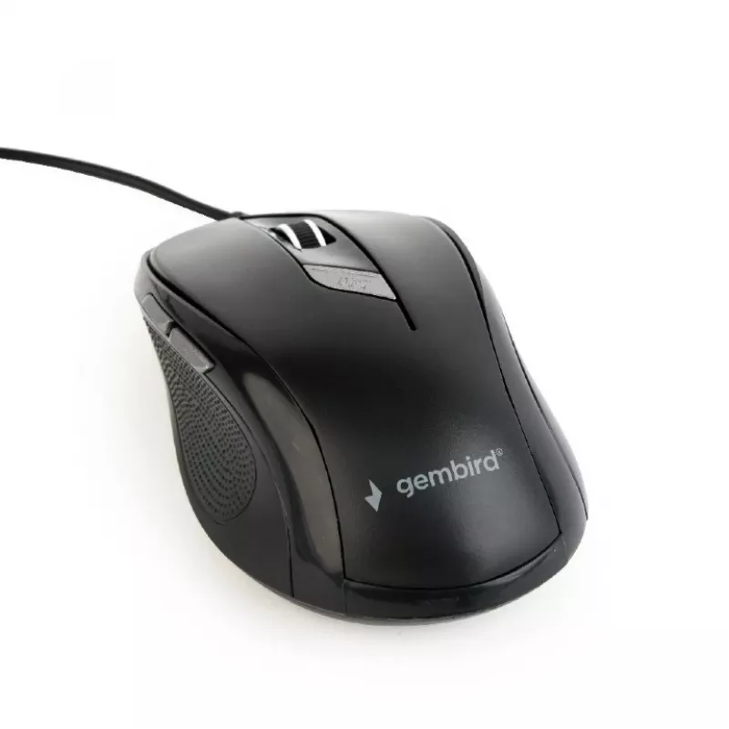 Οπτικό ποντίκι GEMBIRD MUS-6B-01 – 6 κουμπιά, ροδέλα κύλισης, USB, μαύρο