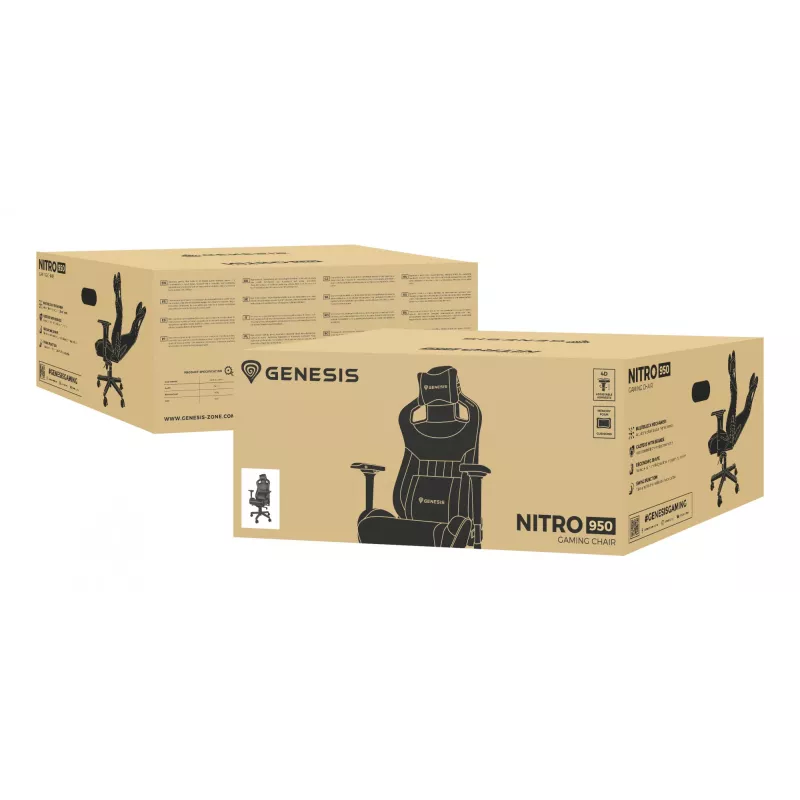 GENESIS Nitro 950 Καρέκλα Gaming PC με επένδυση μαύρη