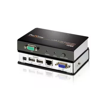 ATEN Επεκτατής KVM USB VGA (150m), πομπός & δέκτης, ενσύρματο, 150 m, Cat5e, 1920 x 1200, 1600 x 1200, 1280 x 1024, μαύρο, γκρι