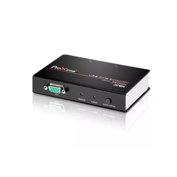 ATEN Επεκτατής KVM USB VGA (150m), πομπός & δέκτης, ενσύρματο, 150 m, Cat5e, 1920 x 1200, 1600 x 1200, 1280 x 1024, μαύρο, γκρι