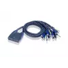 ATEN Διακόπτης KVM 4 θυρών με καλώδιο KVM USB + Ήχος