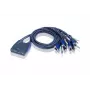 ATEN Διακόπτης KVM 4 θυρών με καλώδιο KVM USB + Ήχος