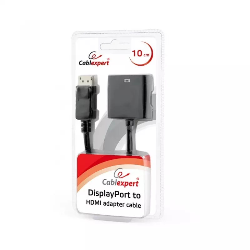 GEMBIRD καλώδιο προσαρμογέα DisplayPort σε HDMI - μαύρο, blister