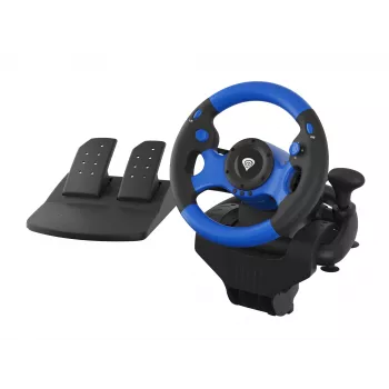 GENESIS Seaborg 350 μαύρο, μπλε USB τιμόνι + πεντάλ Nintendo Switch, PC, PlayStation 4, Playstation 3, Xbox 360, Xbox One, Xbox Series S, Xbox Series X