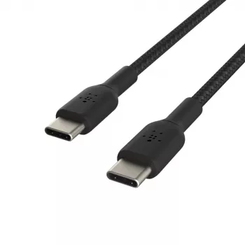 Καλώδιο BELKIN USB-C σε USB-C, πλεκτό, 1 m, Μαύρο
