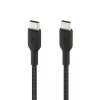 Καλώδιο BELKIN USB-C σε USB-C, πλεκτό, 1 m, Μαύρο