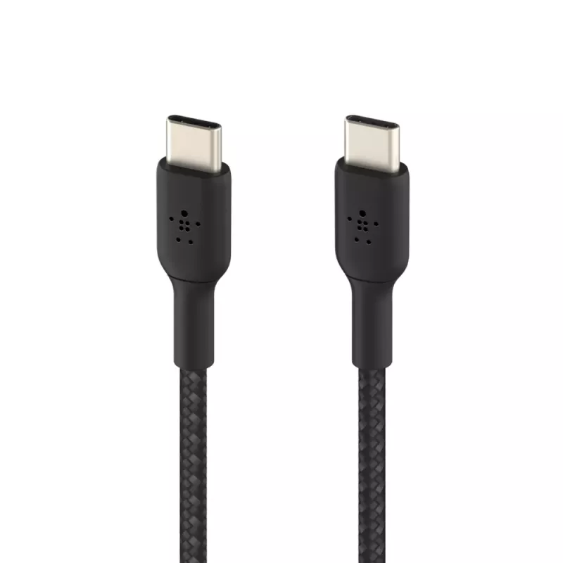 Καλώδιο BELKIN USB-C σε USB-C, πλεκτό, 1 m, Μαύρο