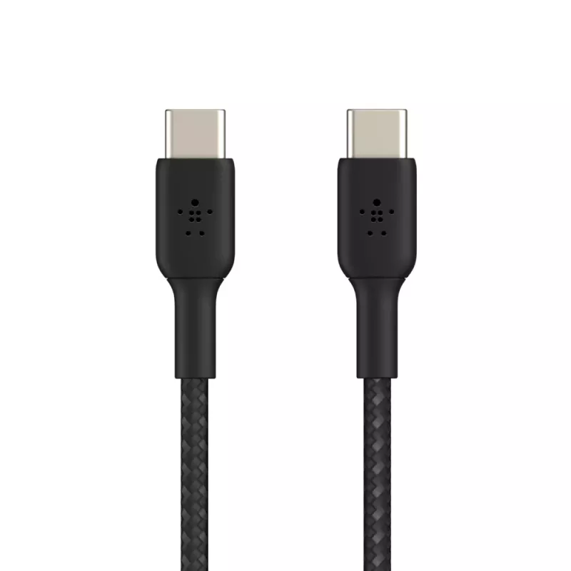 Καλώδιο BELKIN USB-C σε USB-C, πλεκτό, 1 m, Μαύρο