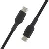 Καλώδιο BELKIN USB-C σε USB-C, πλεκτό, 1 m, Μαύρο