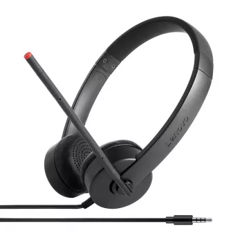 Στερεοφωνικό Αναλογικό Headset Lenovo Ενσύρματο Κεφαλόδεσμου Γραφείου/Call center Μαύρο