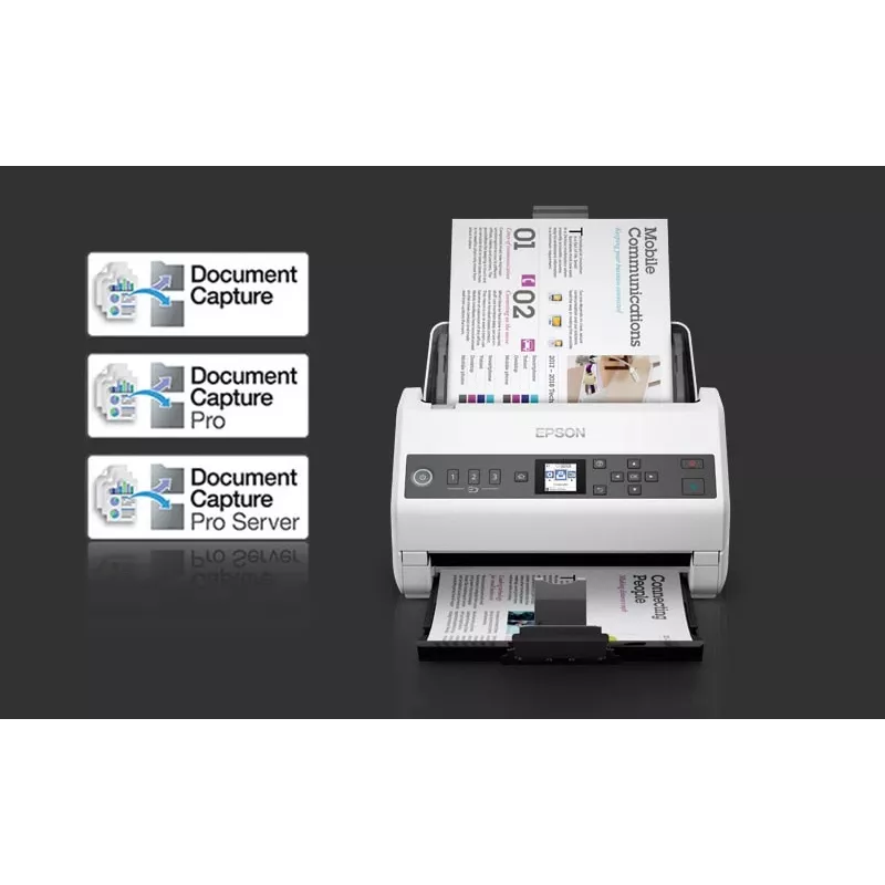 Σαρωτής τροφοδοσίας Epson DS-730N 600 x 600 DPI A4 Μαύρο, Γκρι