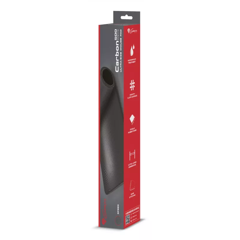 GENESIS Carbon 500 Ultra Wave Gaming mousepad Μαύρο, Γκρι