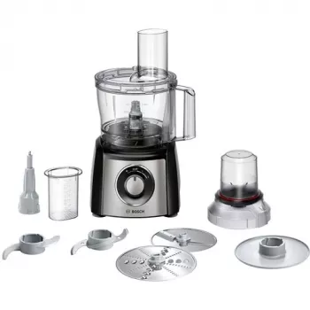 Κουζινομηχανή Bosch MCM3401M με μοτέρ 800 W και μπολ 2,3 L, μαύρο/ανοξείδωτο χάλυβα