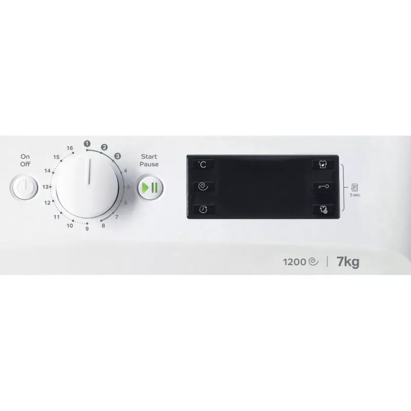 Indesit MTWE 71252 WK EE Πλυντήριο ρούχων Frontlader 7 kg 1151 U/min Λευκό