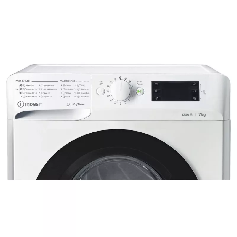 Indesit MTWE 71252 WK EE Πλυντήριο ρούχων Frontlader 7 kg 1151 U/min Λευκό