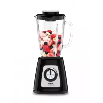 Επιτραπέζιο μπλέντερ Tefal BlendForce II BL4388 — 800 W, γυάλινη κανάτα 1,25 l, θρυμματισμός πάγου, μαύρο/βουρτσισμένο ανοξείδωτο ατσάλι