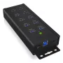 ICY BOX IB-HUB1703-QC3 USB 3.2 Gen 1 (3.1 Gen 1) Type-B 5000 Mbit/s Μαύρο