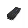 ICY BOX IB-HUB1703-QC3 USB 3.2 Gen 1 (3.1 Gen 1) Type-B 5000 Mbit/s Μαύρο