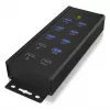 ICY BOX IB-HUB1703-QC3 USB 3.2 Gen 1 (3.1 Gen 1) Type-B 5000 Mbit/s Μαύρο