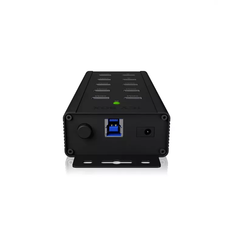 ICY BOX IB-HUB1703-QC3 USB 3.2 Gen 1 (3.1 Gen 1) Type-B 5000 Mbit/s Μαύρο