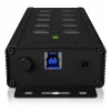 ICY BOX IB-HUB1703-QC3 USB 3.2 Gen 1 (3.1 Gen 1) Type-B 5000 Mbit/s Μαύρο