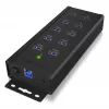 ICY BOX IB-HUB1703-QC3 USB 3.2 Gen 1 (3.1 Gen 1) Type-B 5000 Mbit/s Μαύρο